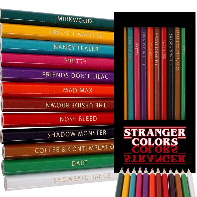 Stranger Colors Stranger Things Inspired Colored Pencils | Etsy