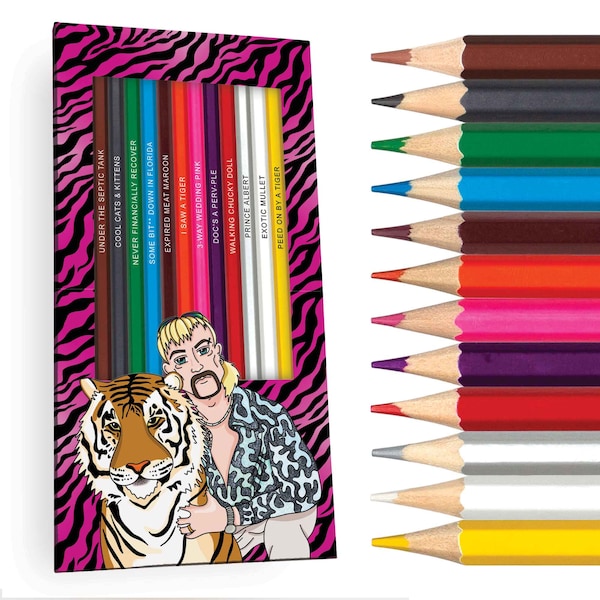 Exotic Colors Colored Pencils for Fans of Tiger King