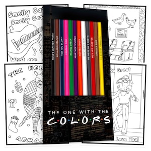 The One with the Colors Colored Pencil Set & Coloring Pages for Fans of Friends