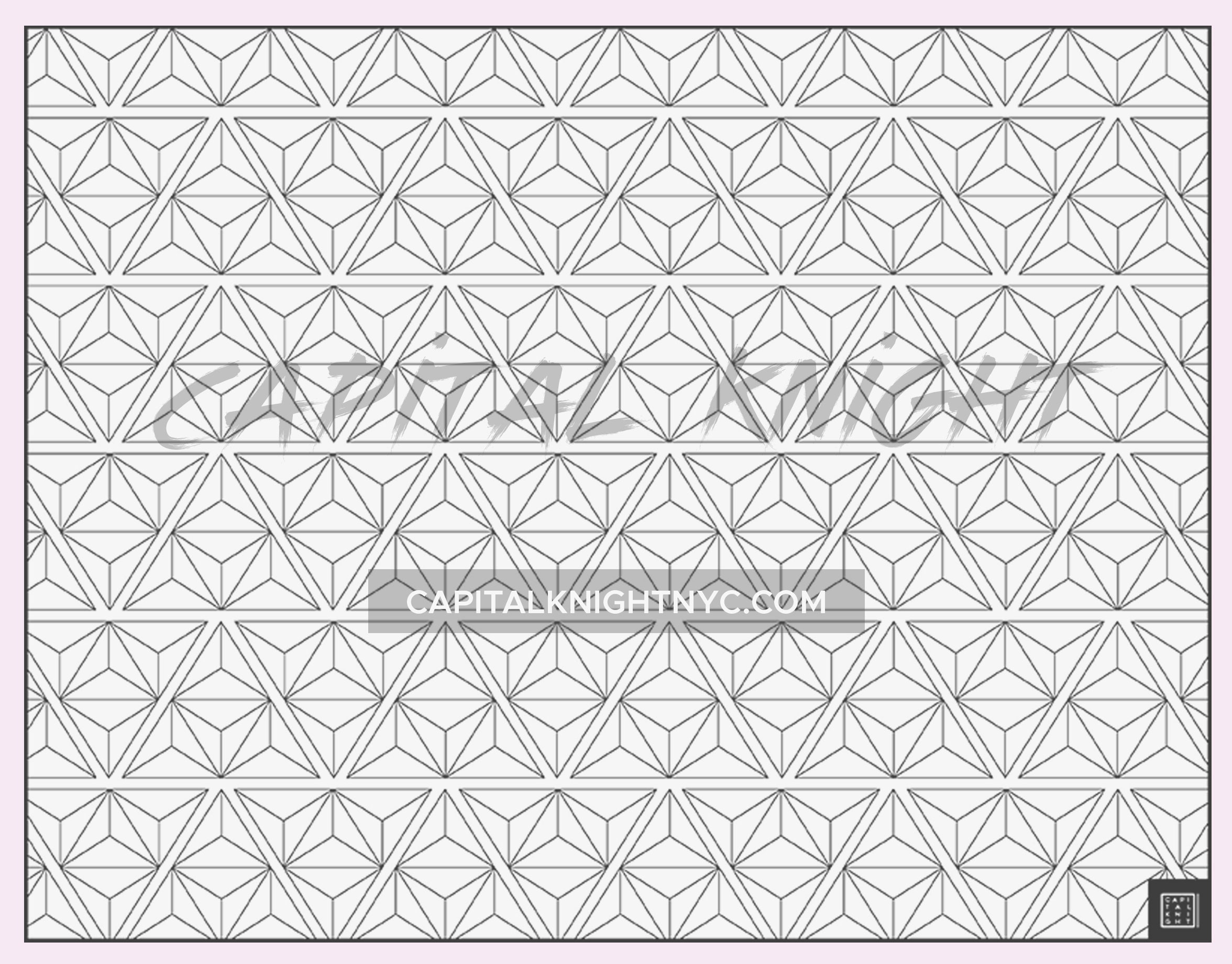 PRINTABLE Adult Coloring Page, Geometric Abstract Symmetrical Triangle ...