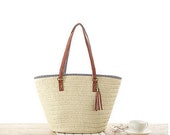 Straw Handbag, Woven Bag, Straw Tote Bag, Rattan Bag, Womens Straw Handbags, Beach Bag, Market Bag, Summer Bag, Zero Waste Bag,French Basket