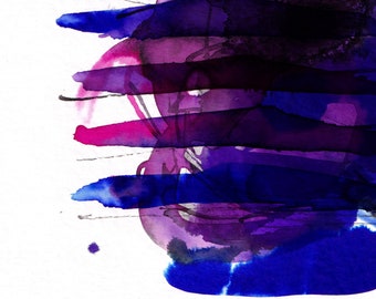Purpultraviolet ink print watercolour colourpop modern contemporary artwork