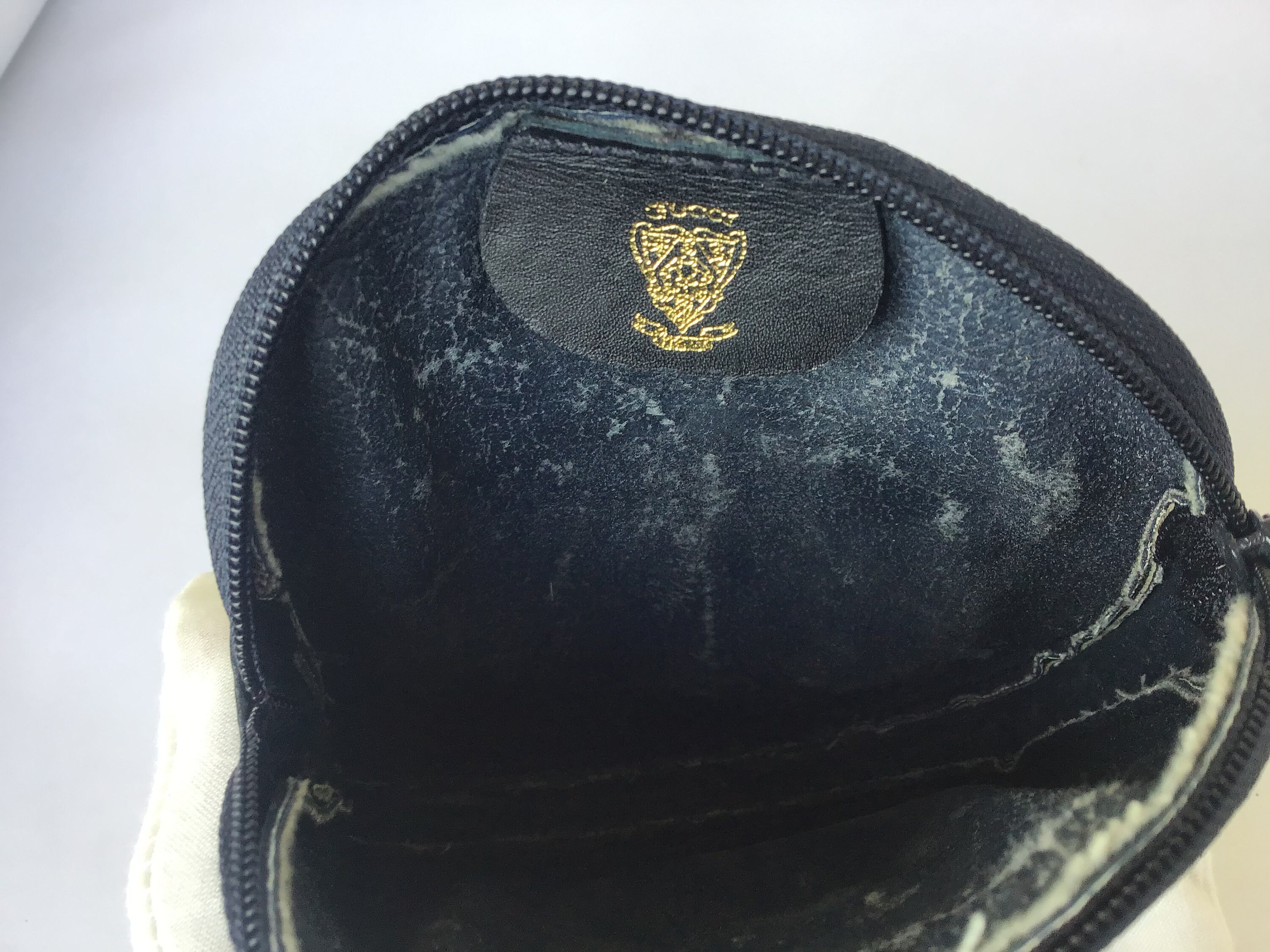 Vintage Gucci Coin Purse Blue Canvas Used Preowned Condition