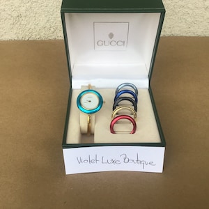 Vintage Gucci Interchangeable Bezel Watch Great Condition