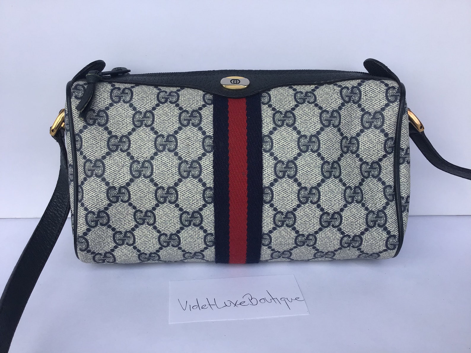 Authentic Vintage Gucci 1980s Small Shoulder Bag Great Etsy