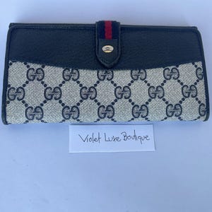 Vintage Blue Gucci Wallet - Etsy