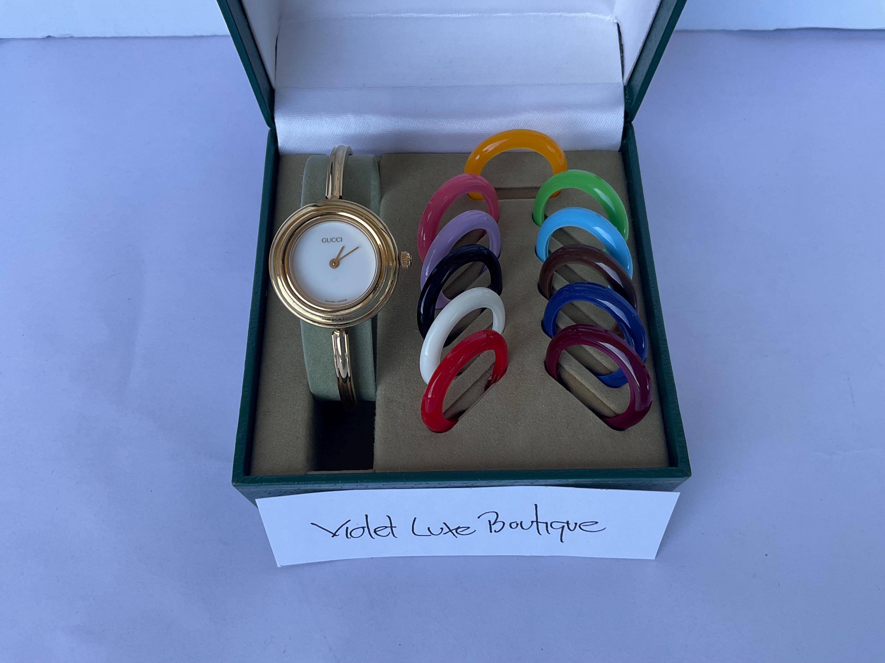 Gucci Watch Gold Bangle - Etsy