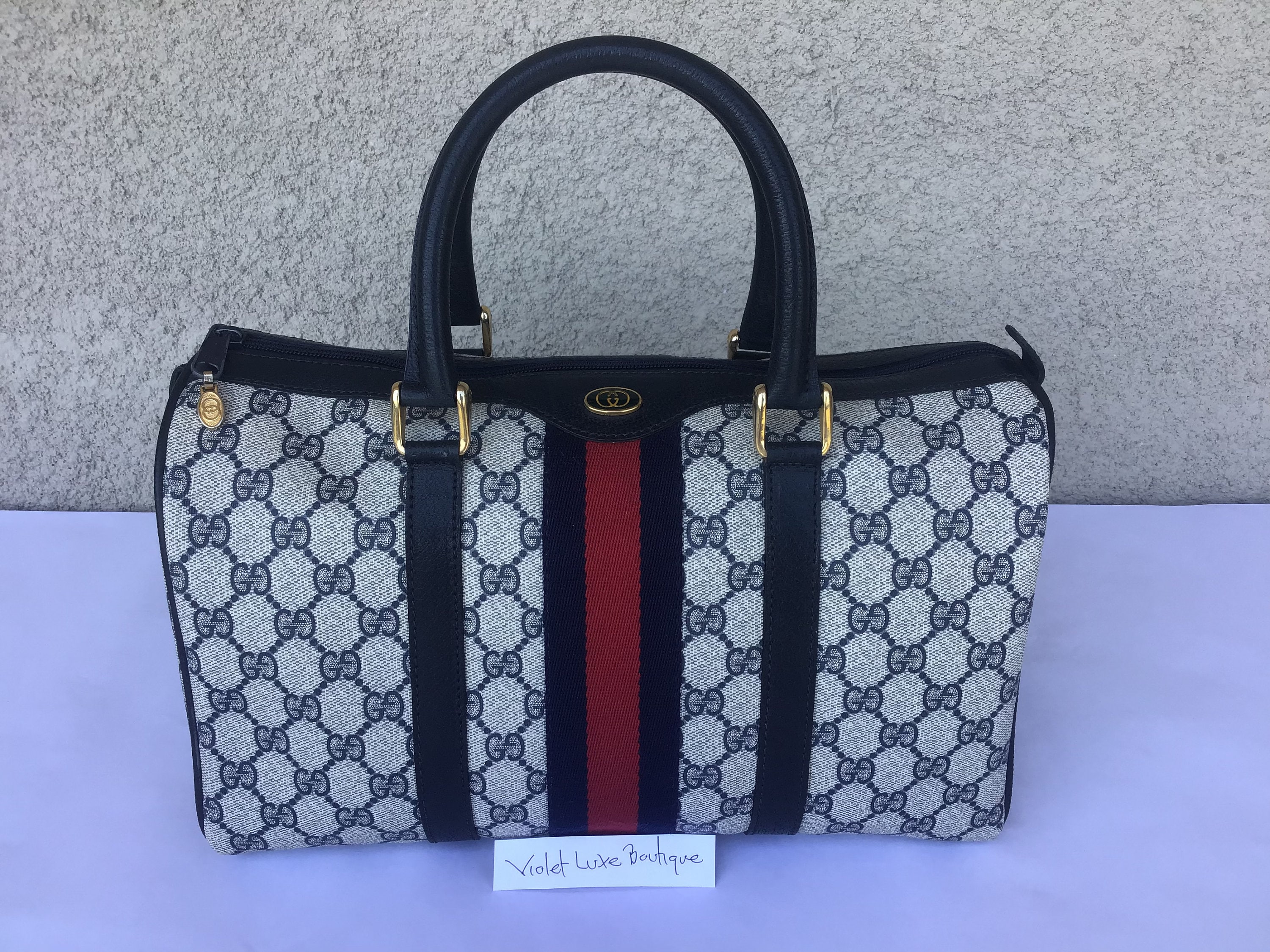 【ヴィンテージ】GUCCI GG柄ポーチ ラベンダー Vintage Gucci Accessory Collection Bag with Dust Bag | eBay