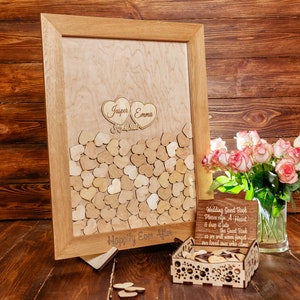 Rustic Wedding Guest Book Wedding Guest Book Alternative Wood Wedding Guest Book Natural Wood Wedding Drop Box Gift for a Couple Wedding