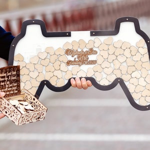 Guest Book, Wedding Guest Book, Wedding Guest Book Alternative, Joystick Drop Box, Joystick, Guest Book, Alternative Wedding Guest Book