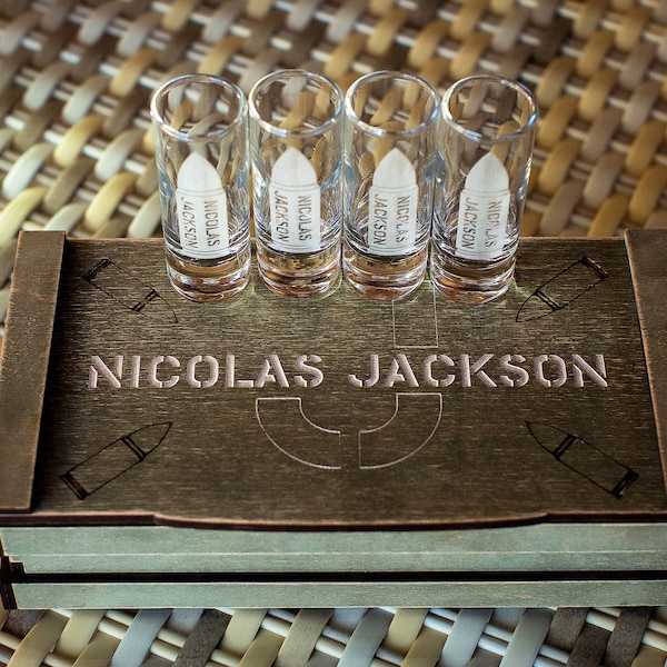 Father's gift, Christmas Gift, US Army gift, Tequila, Vodka, Whiskey Glasses, Shot glasses, Personalized shot, Gift for Man, Wedding Gift