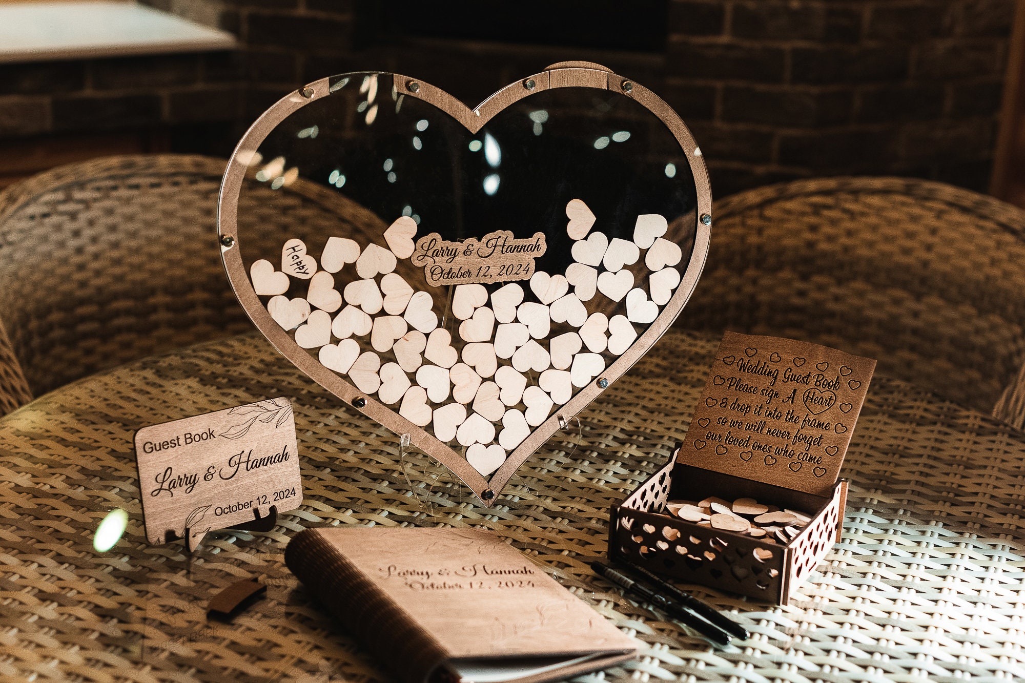 Gepersonaliseerd houten gastenboek: ideaal huwelijksgeschenk