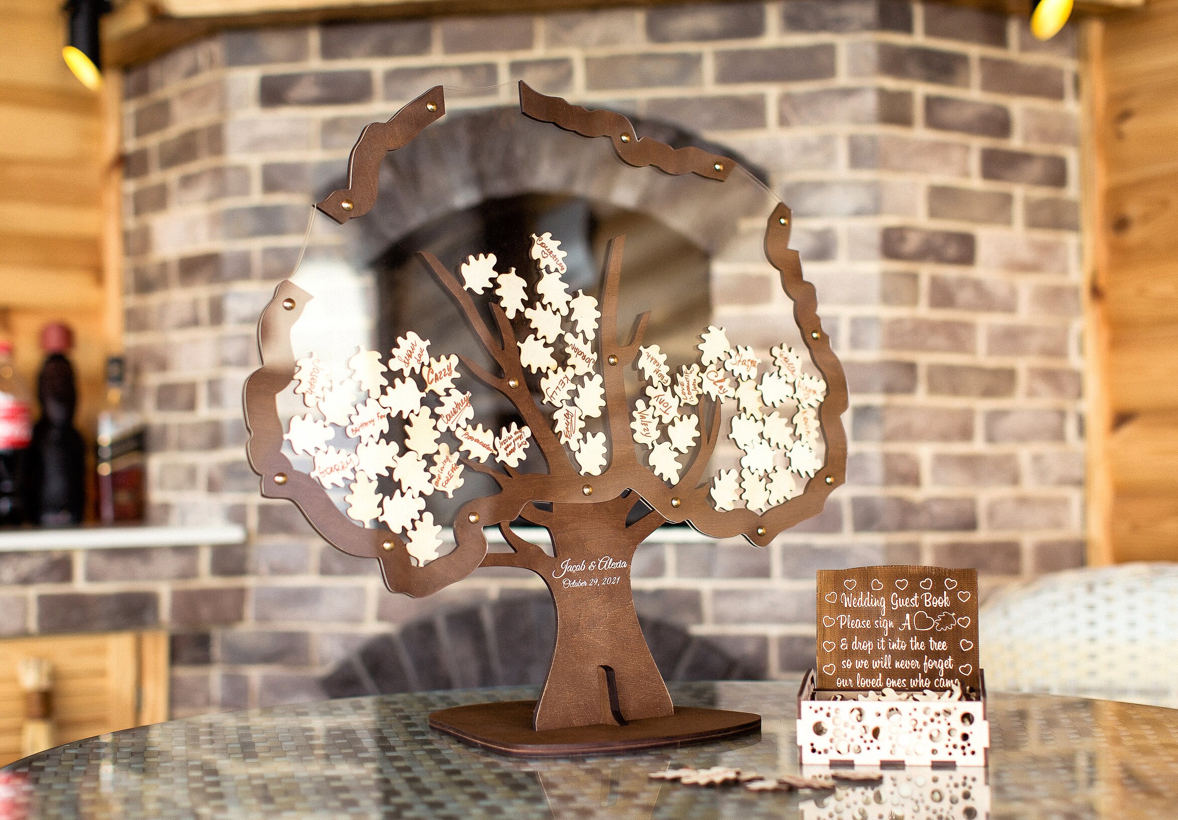 Tree Wedding Guest Book Unique Guestbook Wedding Guest Book Etsy