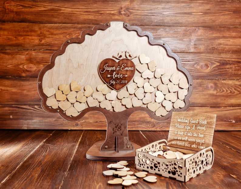 Rustic Wedding Guest Book, Guest Book, Wedding Gift, Wedding, Tree Wedding guest book, Wood wedding guest book, Wedding Guestbook, Guestbook image 5