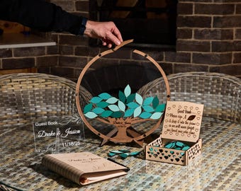 Personalized wedding guest book, Wedding tree guest book, Rustic guest book, Guest book tree, Personalized wedding book, Family tree