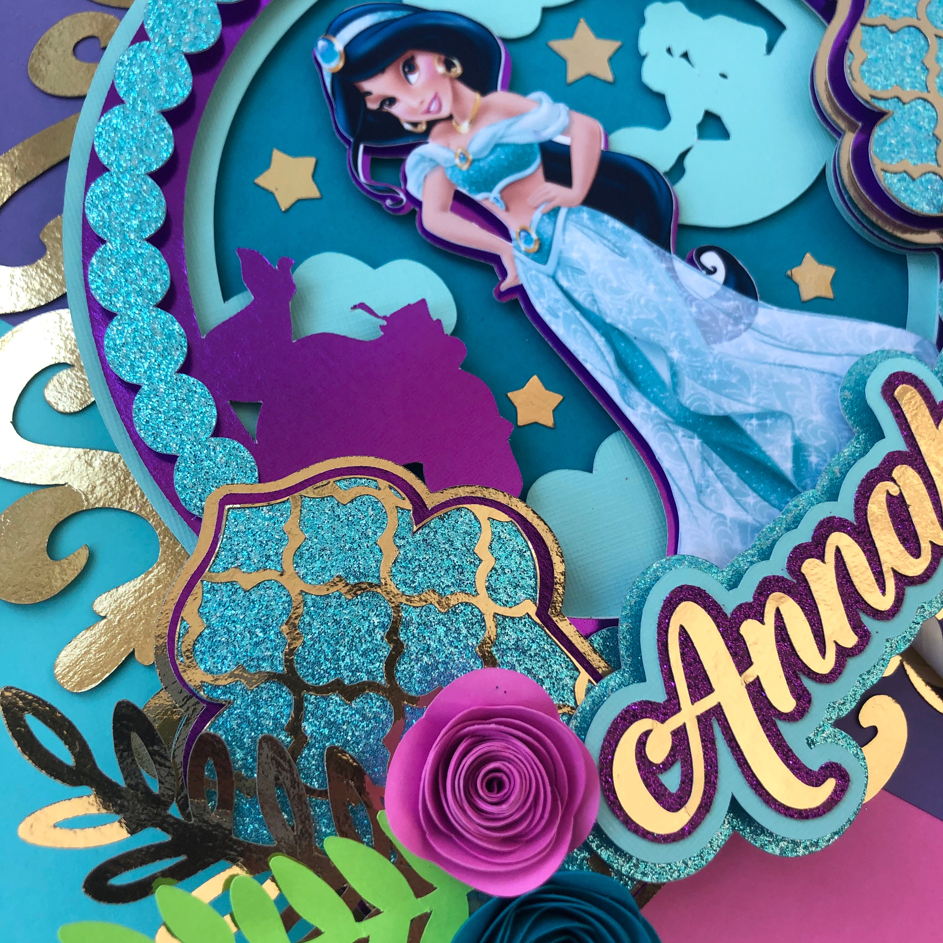 Princess Jasmine Cake Topper Printable