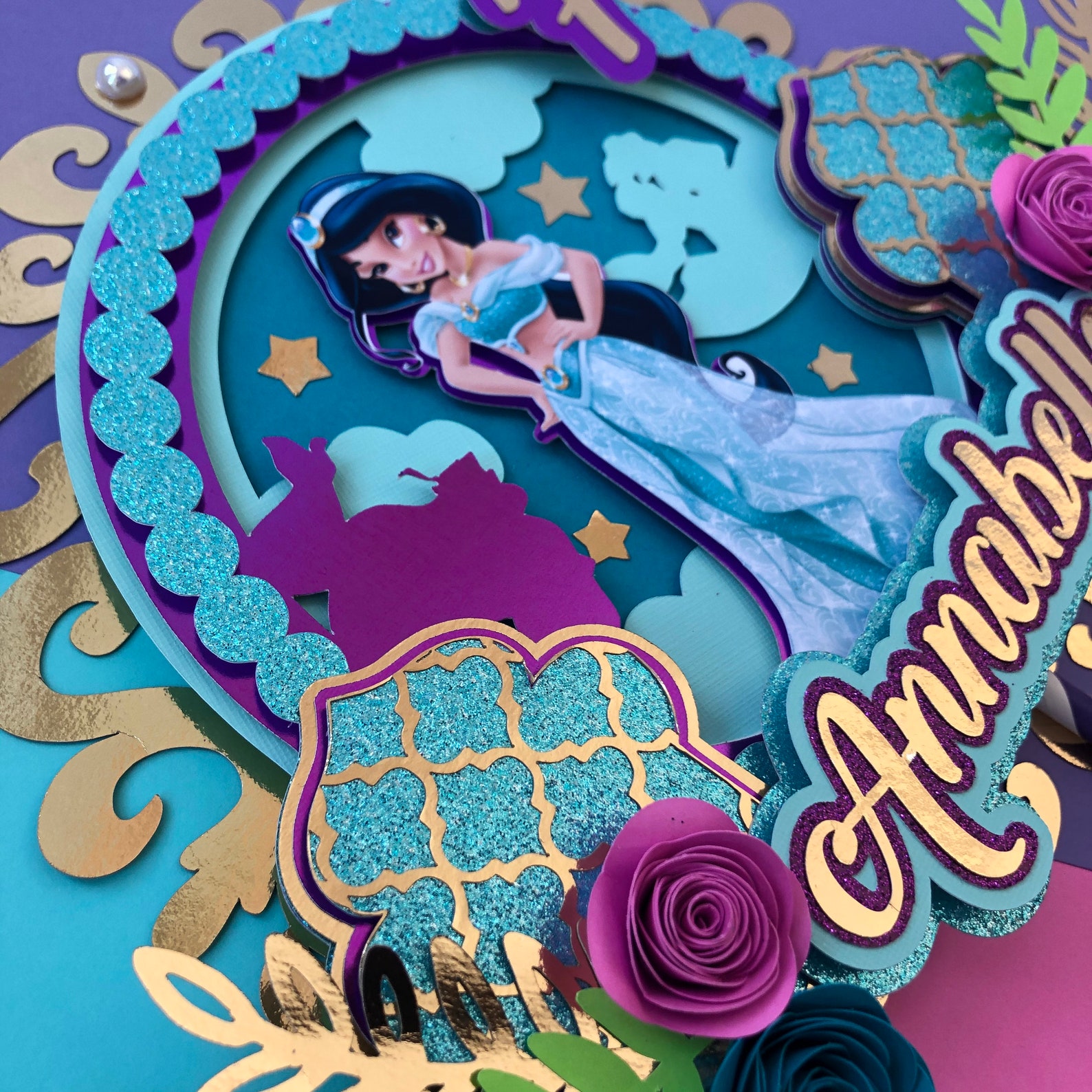 Princess Jasmine Cake Topper Printable