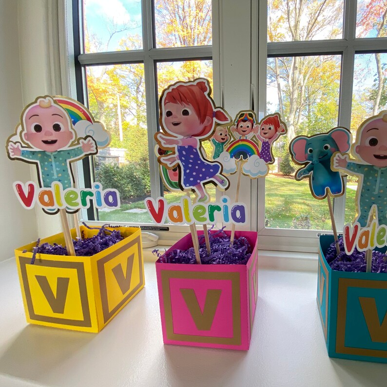 Cocomelon centerpiece One centerpiece cocomelon party | Etsy