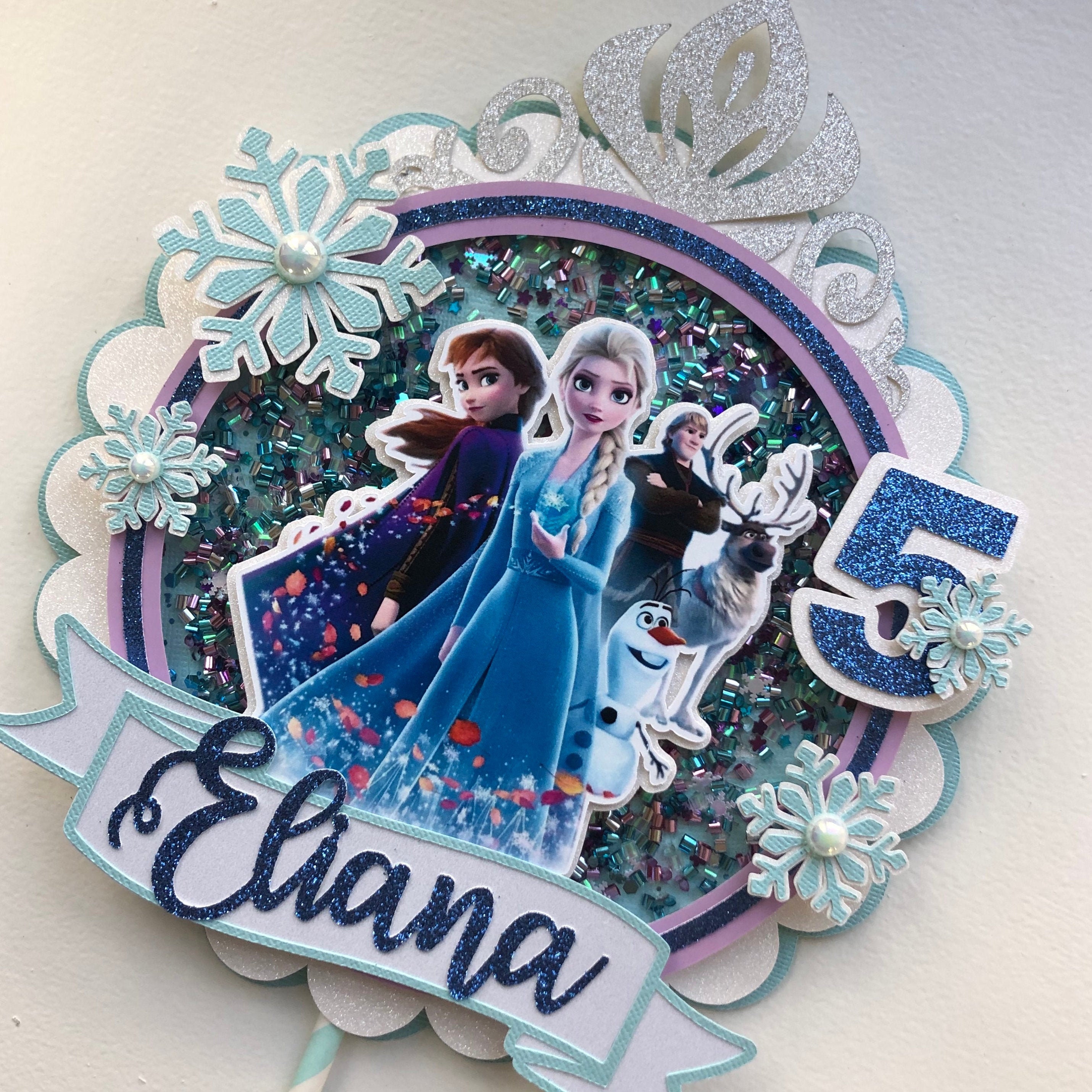 Frozen Cake Topper Personalized Frozen Cake Topper Elsa Cake Etsy