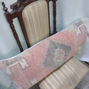 regalos para mamá 90x35cm / inc.35x14 tirar almohada alfombra, lumbar vintage turco oushak almohada, cojín de la cubierta de lana, almohadas tirar almohada.