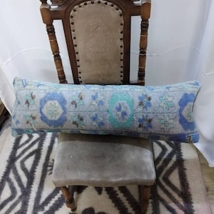 90/88x30cm/inc.35/36x12 turquase throw lumbar cushion rug Vintage turkish oushak almohada, cojín de la cubierta de lana, almohadas de decoración tirar almohada