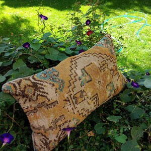 holiday decor pillow 40x70 cm yellow  pillow   vintage turkish pillow,16x27.5inc, oushak rug turkish rug bohemian rug  oushak rug