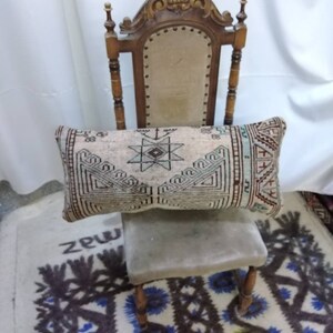 cojín de tiro 80x30cm / inc.32x12 tirar almohada, almohada lumbar vintage turca oushak, cojín de cubierta de lana, almohadas tirar almohada.