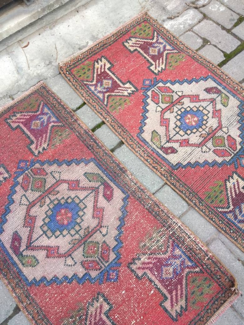 Oushak Rug rug vintage rug turkish rug oriental rug runner area small rug 4845x9194 cmft.1.471.57x3 3.08 pair rug twin wool