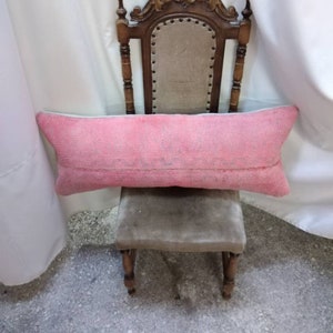 decorazione arazzo 90x35 cm . Tappeto rosa tenue cuscino lombare in lana 35x14inc