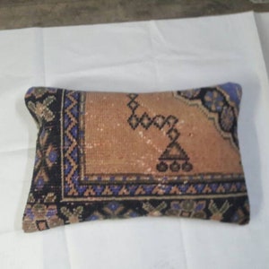 fundas de cojín tirar alfombra de la alfombra, almohada turca vintage, almohada oushak vintage, alfombra de almohada lumbar kilim alfombra de almohada 20x14inc .60x40cm