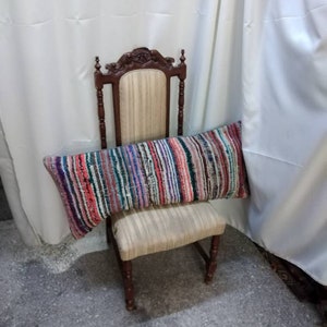 regalos para mamá 95x40cm / inc.37x16 ragrug tirar alfombra almohada lumbar, almohada lumbar turca vintage oushak, cojín de cubierta, almohadas tirar almohada.