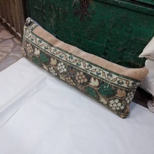 regalos para su almohada de alfombra de cojín de 35x86 / 91 cm, almohada de tulu 14x33 / 35inc, almohada natural, alfombra de color, almohada turca vintage oushak alfombra