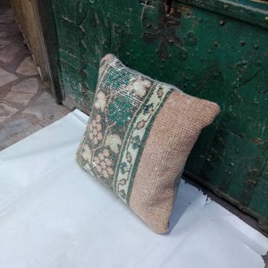 almohada de tiro alfombra pequeña cojín de alfombra, almohada turca vintage de 14x14 pulgadas, cojín de cubierta de terciopelo, almohadas de decoración tirar 35x35cm