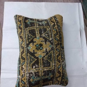 invitación de boda pequeña alfombra de cojín de decoración, almohada turca vintage oushak, cojín de cubierta de terciopelo, almohadas de decoración de 14x20inc tirar 35x50cm