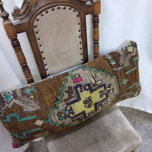 holiday decor pillow 35x80cm/inc.14x32 brown color big wool lumbar pillow decor rug