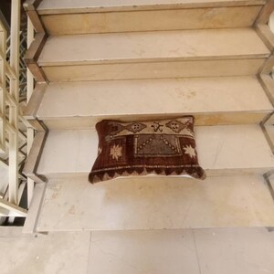 Alfombra de cojín de 60*40 cm, almohadas turcas, almohadas kilim, almohadas lumbares, almohadas bordadas, almohada de lana, alfombra.