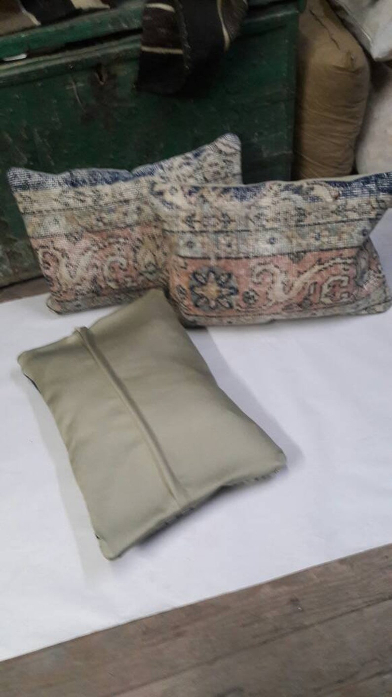 Set of 3 cushion,turkish pillows kilim pillows.throw lumbar pillows.embroidery 14x20inc pillows wool pillow carpet pillow.cm50x35