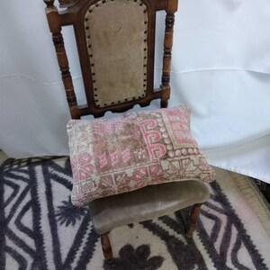 funda de cojín 50x35cm / inc.20x14 rosa almohada lumbar, almohada lumbar vintage turca oushak, cubierta de lana cojín almohadas de decoración almohadas de tiro.