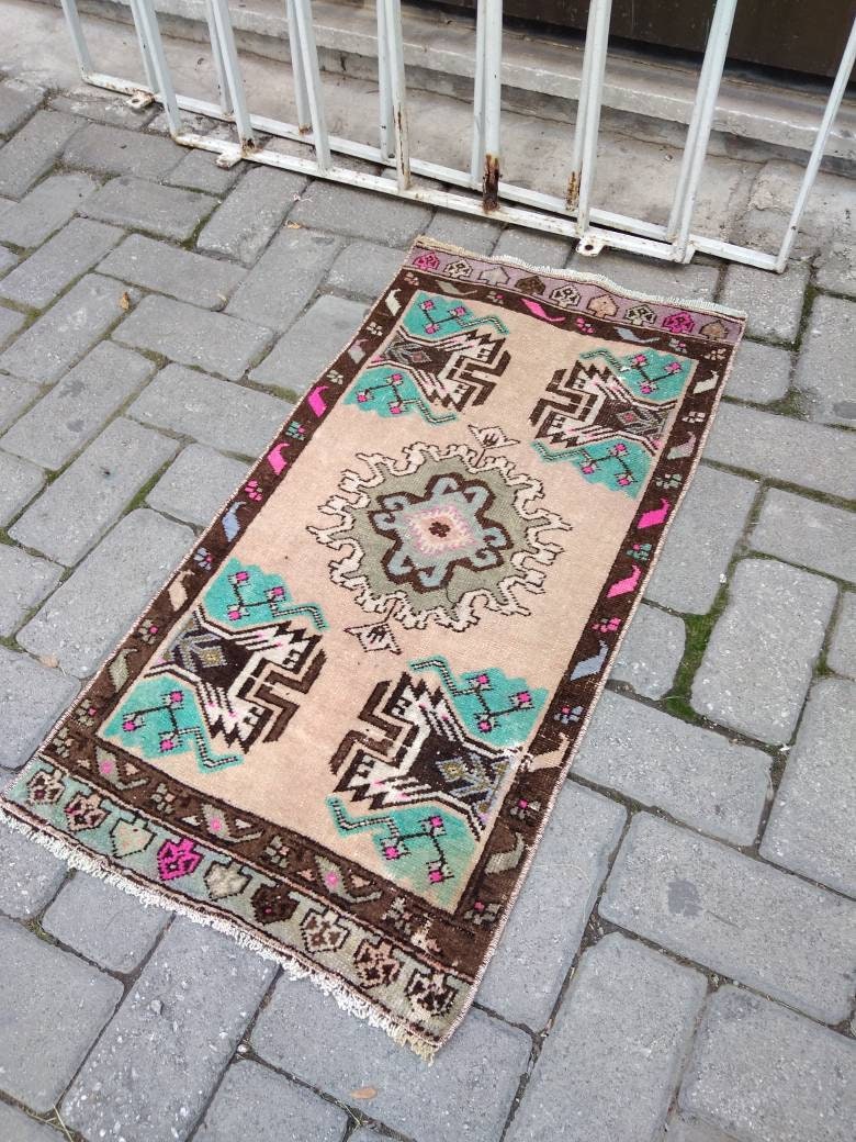 85×198 ViNTAGE TURKiSH RUG Vintage Turkish Mini Rug 1.5'x2.8' - No. 670 – Velvet & Shag