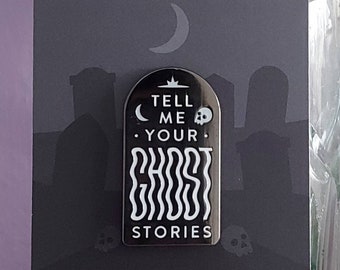 Ghost Stories Pin | Spooky Gift! Halloween pin, ghost pin, ghost story pin, Creepy Enamel Pin, Paranormal pin, Supernatural pin!
