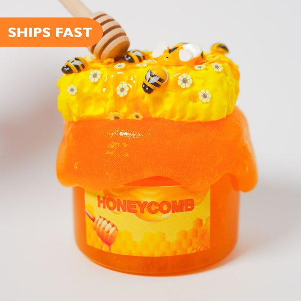 Raw honeycomb slime kit - honey slime - honey jam slime - honey jelly slime - clear honey slime