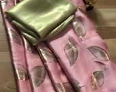 100 Pure Satin Silk Designer Saree LEAF Printed Girlish Sari With Golden Plain Unstitched Blouse Fabric Dress Material