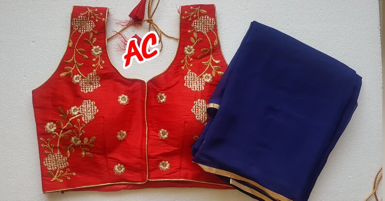 Set of 2 Combo Saree With Stitched Wedding Party Wear Sari Rajasthani Blouse Indian Designer Top Choli Bollywood Ethnic For Women