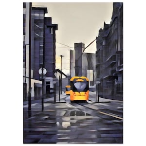 Manchester Tram Art Print Poster A3