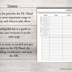 Wedding Songs List| Printable Song List| Music Management| DJ Playlist ...