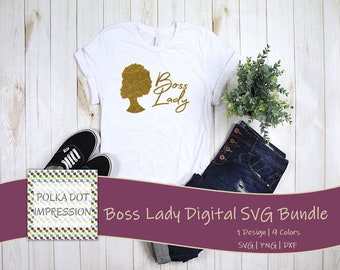 Boss Lady SVG Bundle for Shirts, Tumblers, Mugs, Tote bags & More | Girl Boss Bundle | Instant Downloadable Svg | PDI SKU D00001