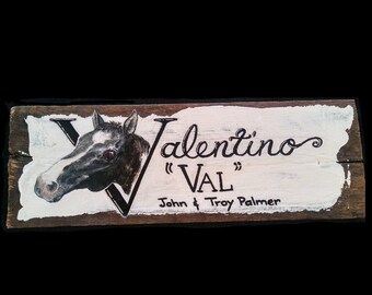 Custom Horse Stall Plaque with portrait of your horse