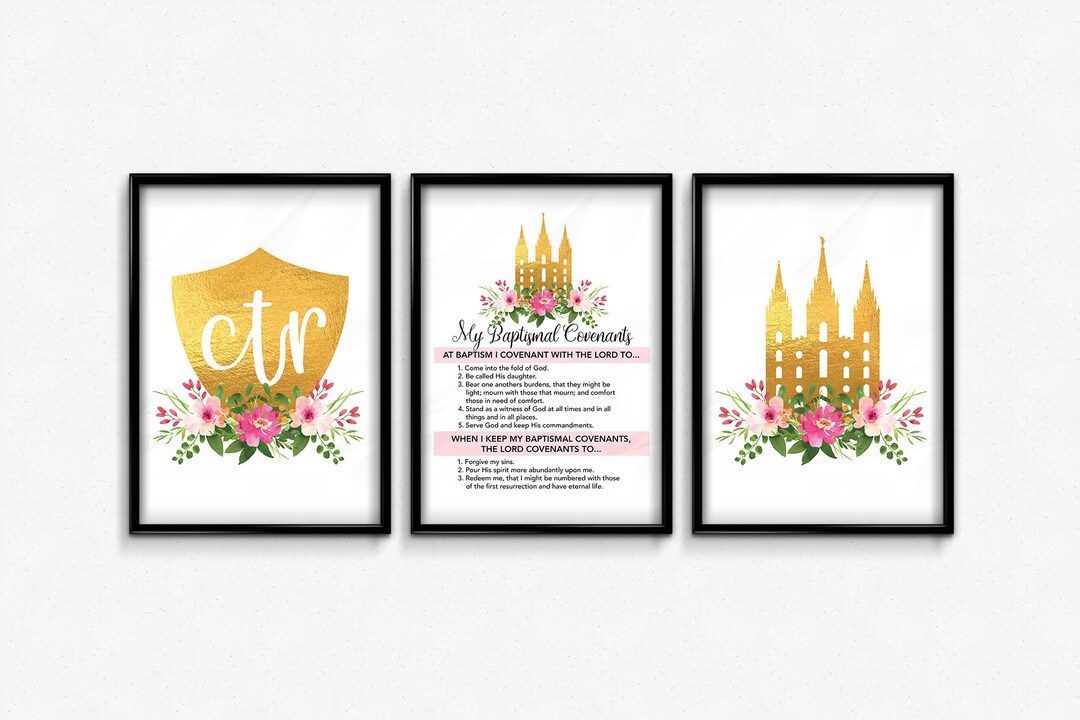 LDS My Baptismal Covenants Bundle - LDS Girls Baptism Print - LDS ...