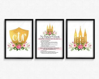 LDS My Baptismal Covenants Bundle LDS Girls Baptism Print LDS