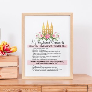 LDS My Baptismal Covenants Bundle - LDS Girls Baptism Print - LDS ...